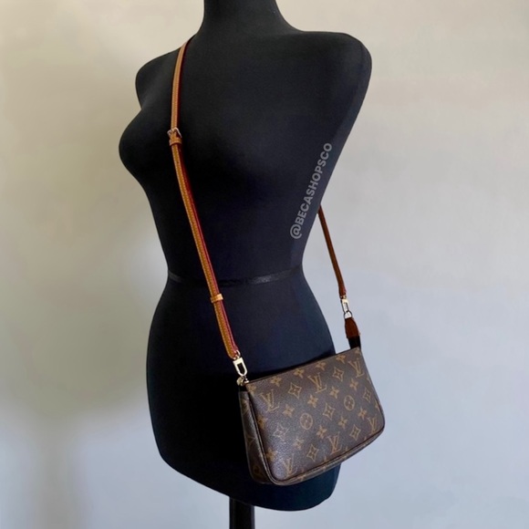 Vachetta Handbag Strap Replacement Leather Purse Strap with Red Trim - Picture 8 of 9